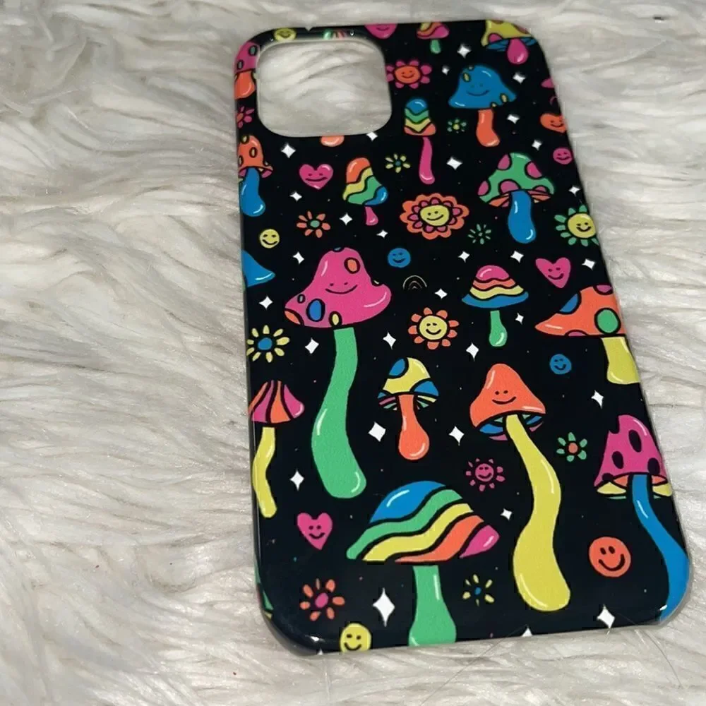 ‎Urban outfitters IPhone case 12 /12 Pro Rainbow Mushroom  New